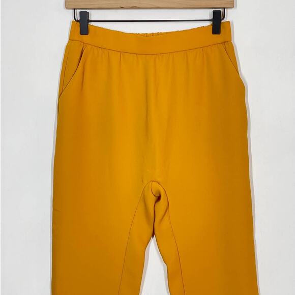 ZARA Legging Women's XS Yellow Mustard Trafaluc Collection Cropped Capri NWOT - Picture 3 of 9